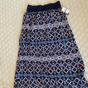 2/$20 blue printed  maxi skirt